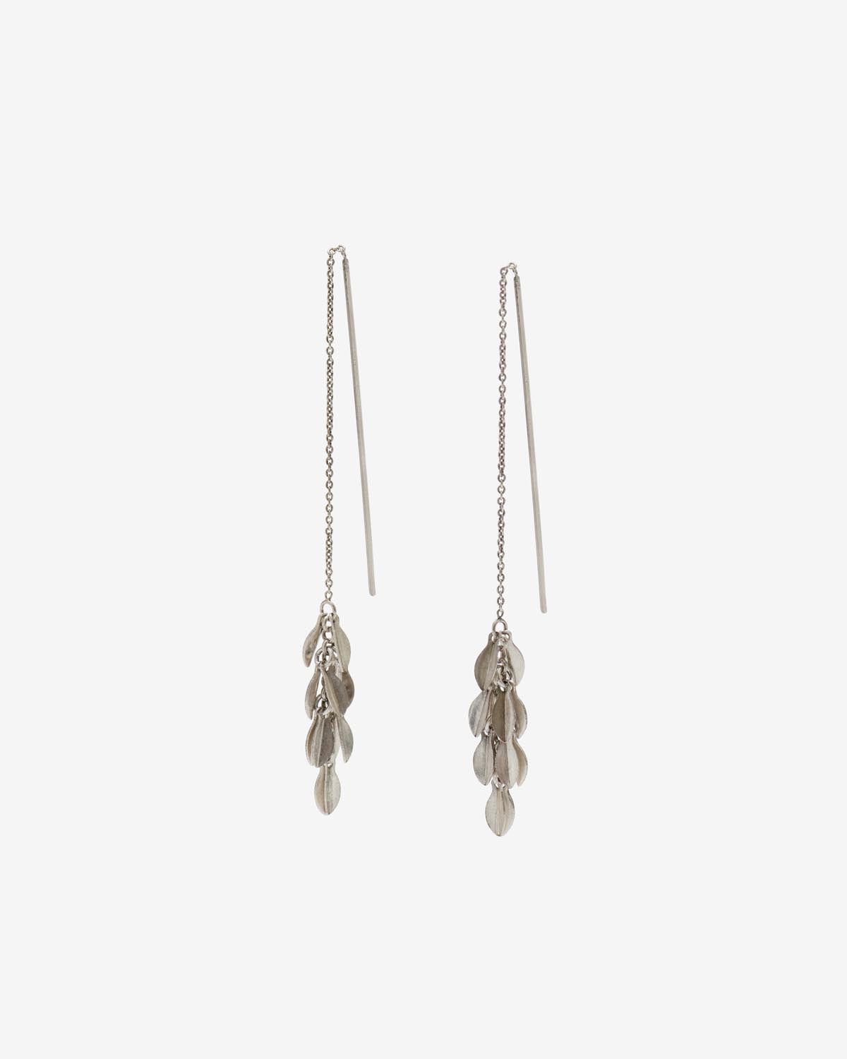 Metal Shiny Leaf Earrings
