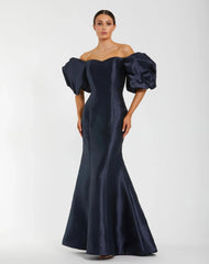 Sweetheart Off The Shoulder Puff Sleeve Gown