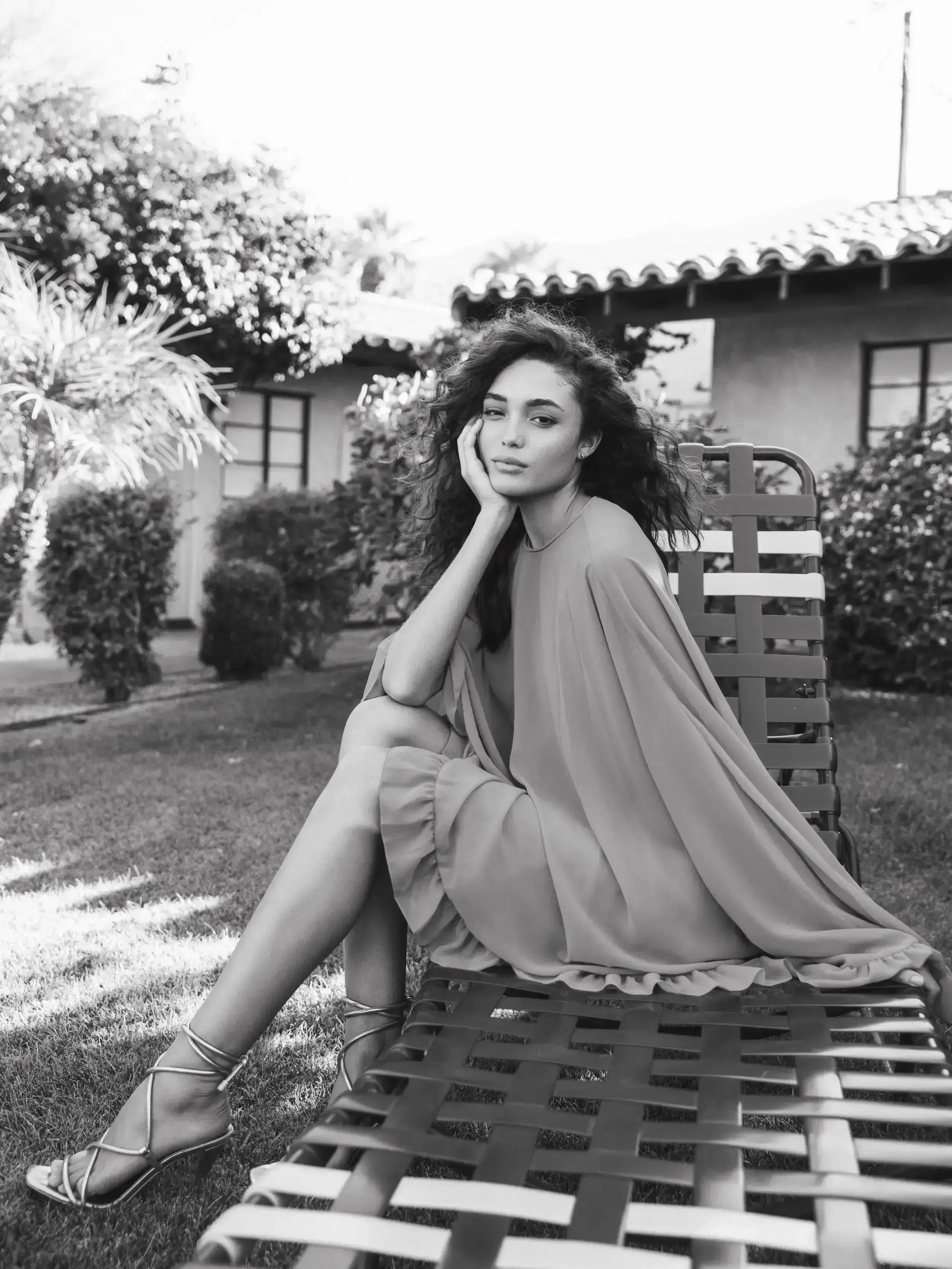 Dark Yellow High Neck Ruffle Hem Cape Mini Dress