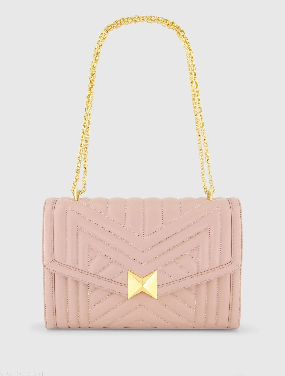 Pink Quilted Napa Leather Handbag With Gold Hardware - FINAL SALE